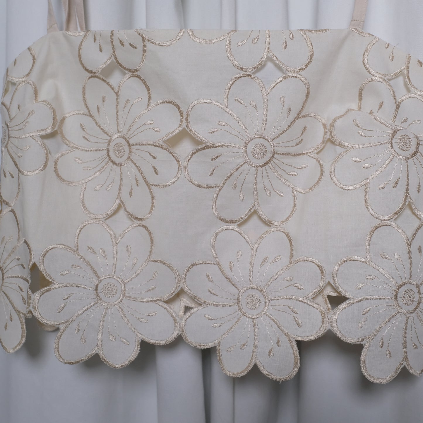 Upcycled flower runner boxy crop top (S)