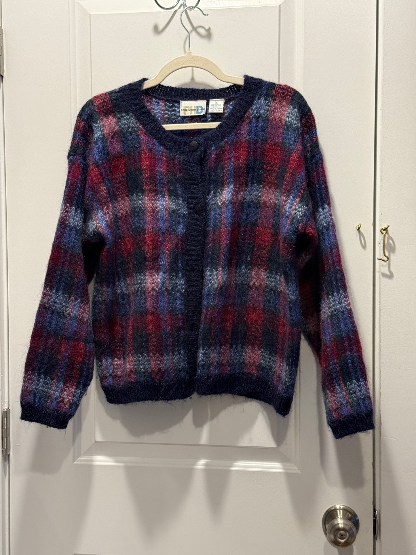 LSV 1990s Paul Harris mohair blend cardigan sweater M