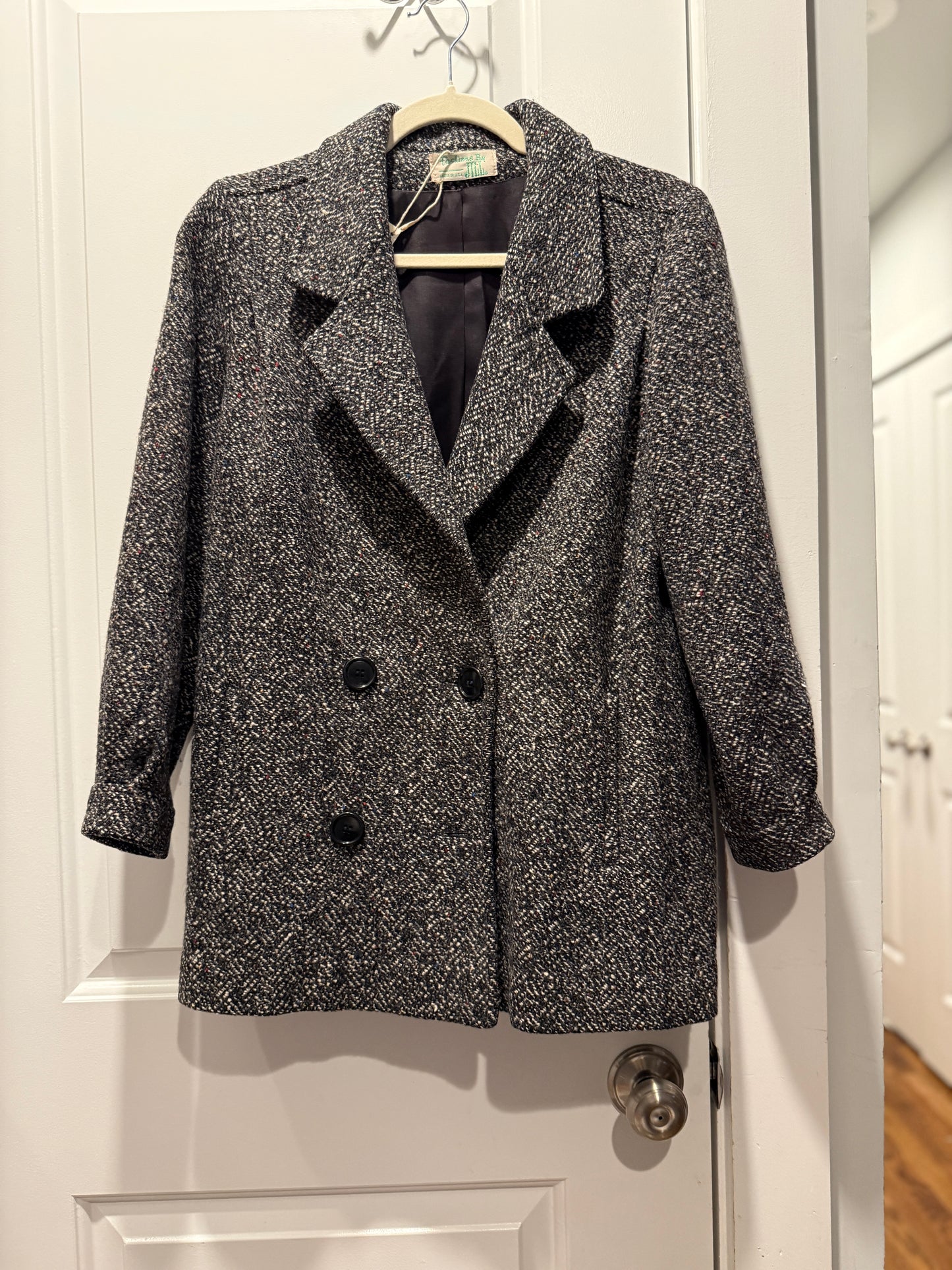 LSV 1970s Fashions by Jill wool tweed short coat fits XS-S