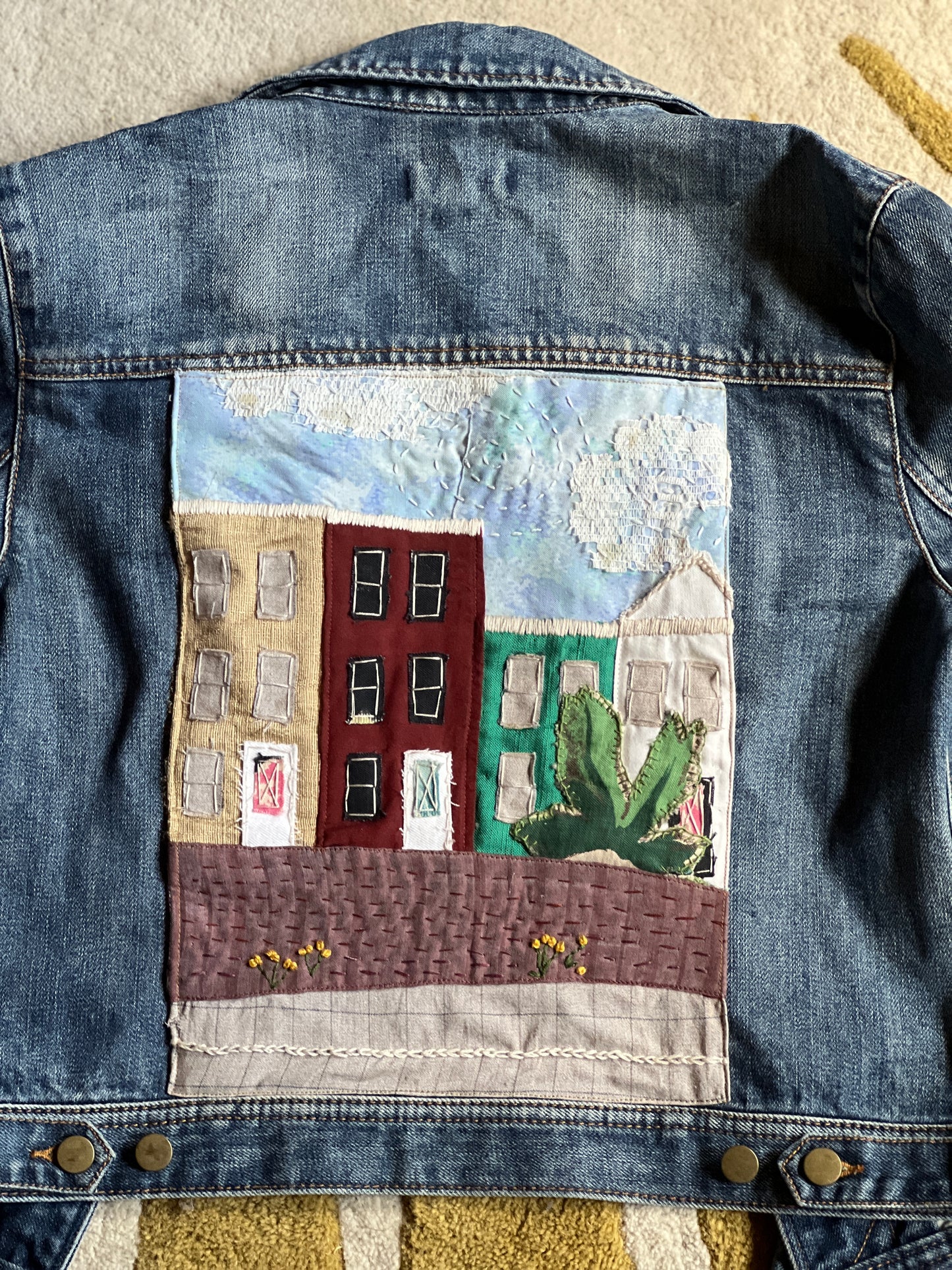 "Seaton Street" Upcycled Denim Jacket