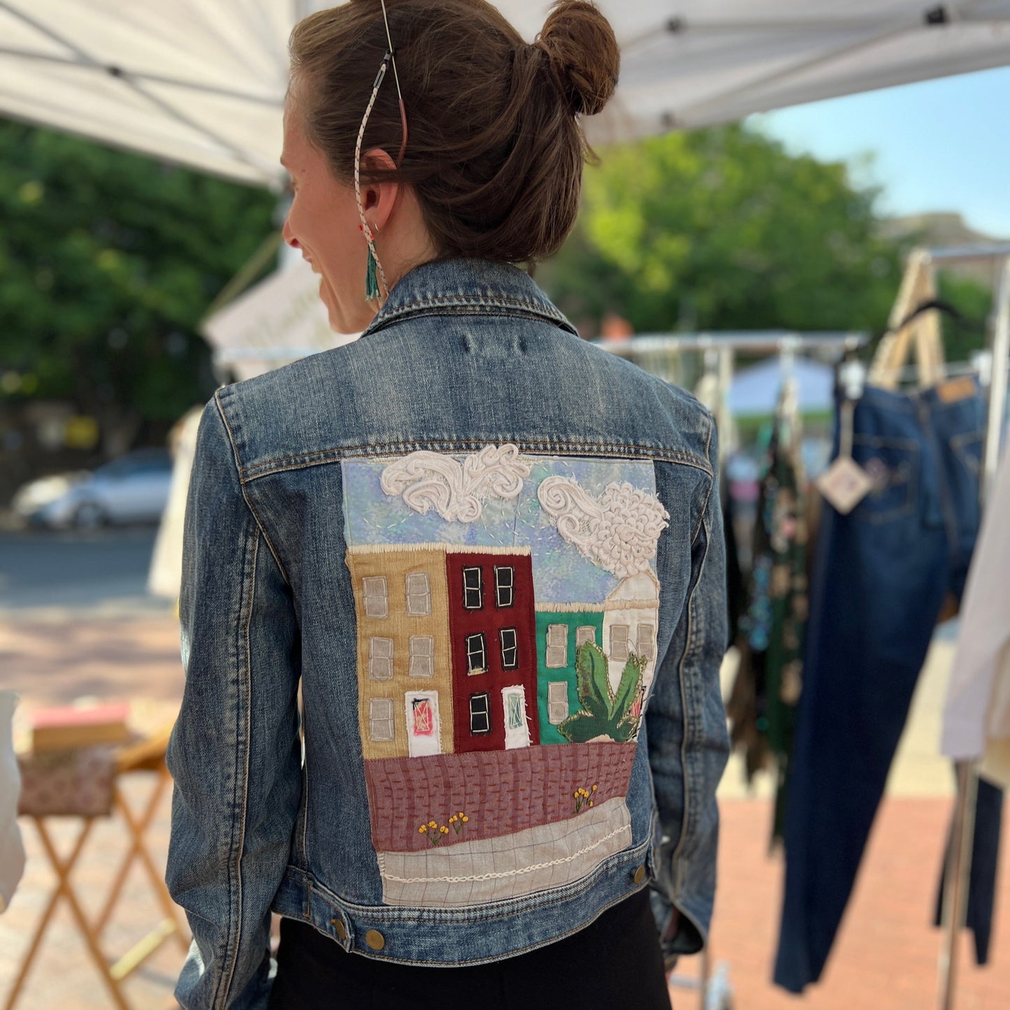 "Seaton Street" Upcycled Denim Jacket