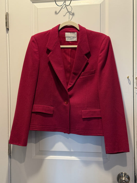 LSV 1990s Evan-Picone wool blazer magenta fits S-M