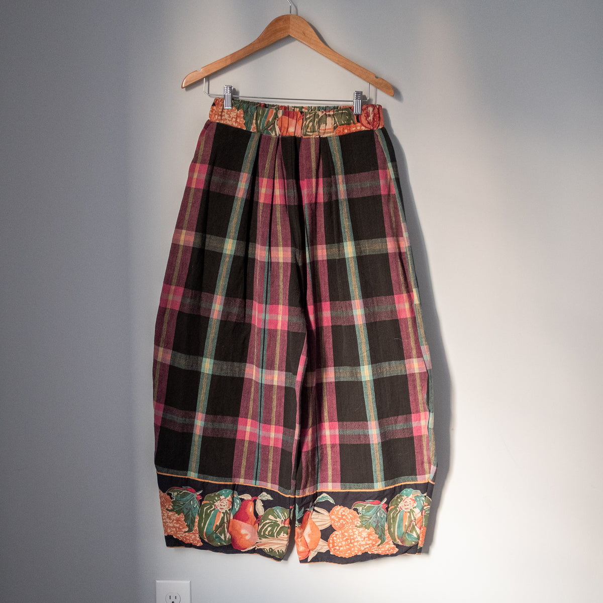 Fall Barrel Pant - Plaid + Veggies (Size 2)