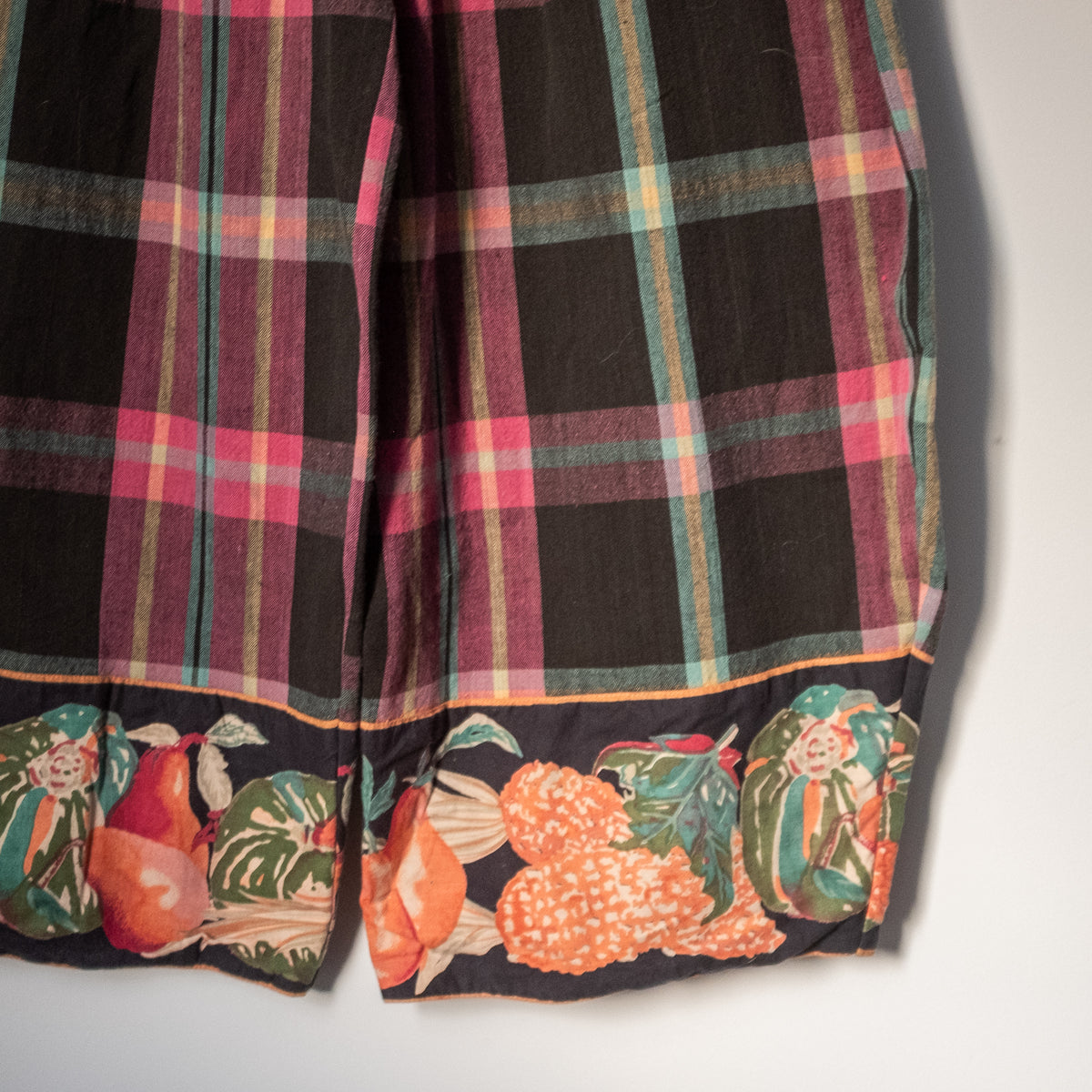 Fall Barrel Pant - Plaid + Veggies (Size 2)