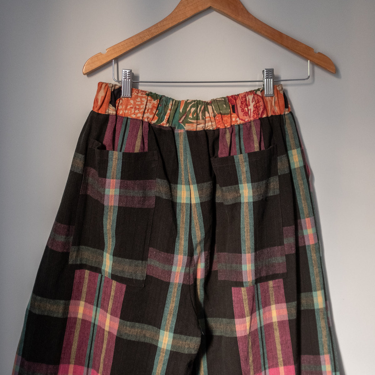 Fall Barrel Pant - Plaid + Veggies (Size 2)