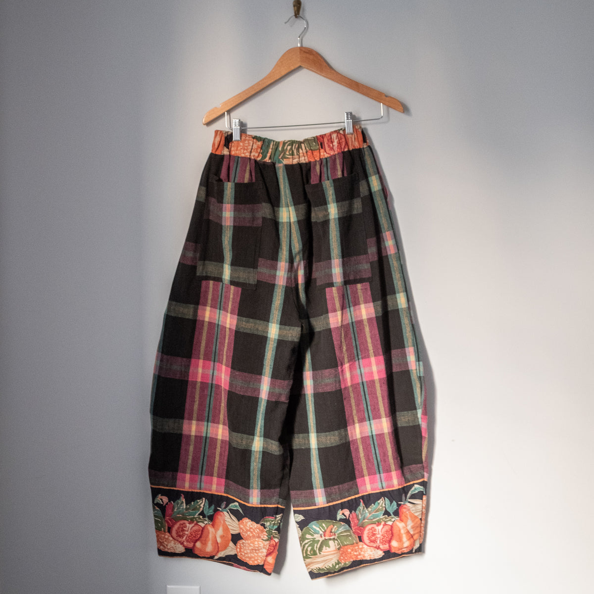 Fall Barrel Pant - Plaid + Veggies (Size 2)
