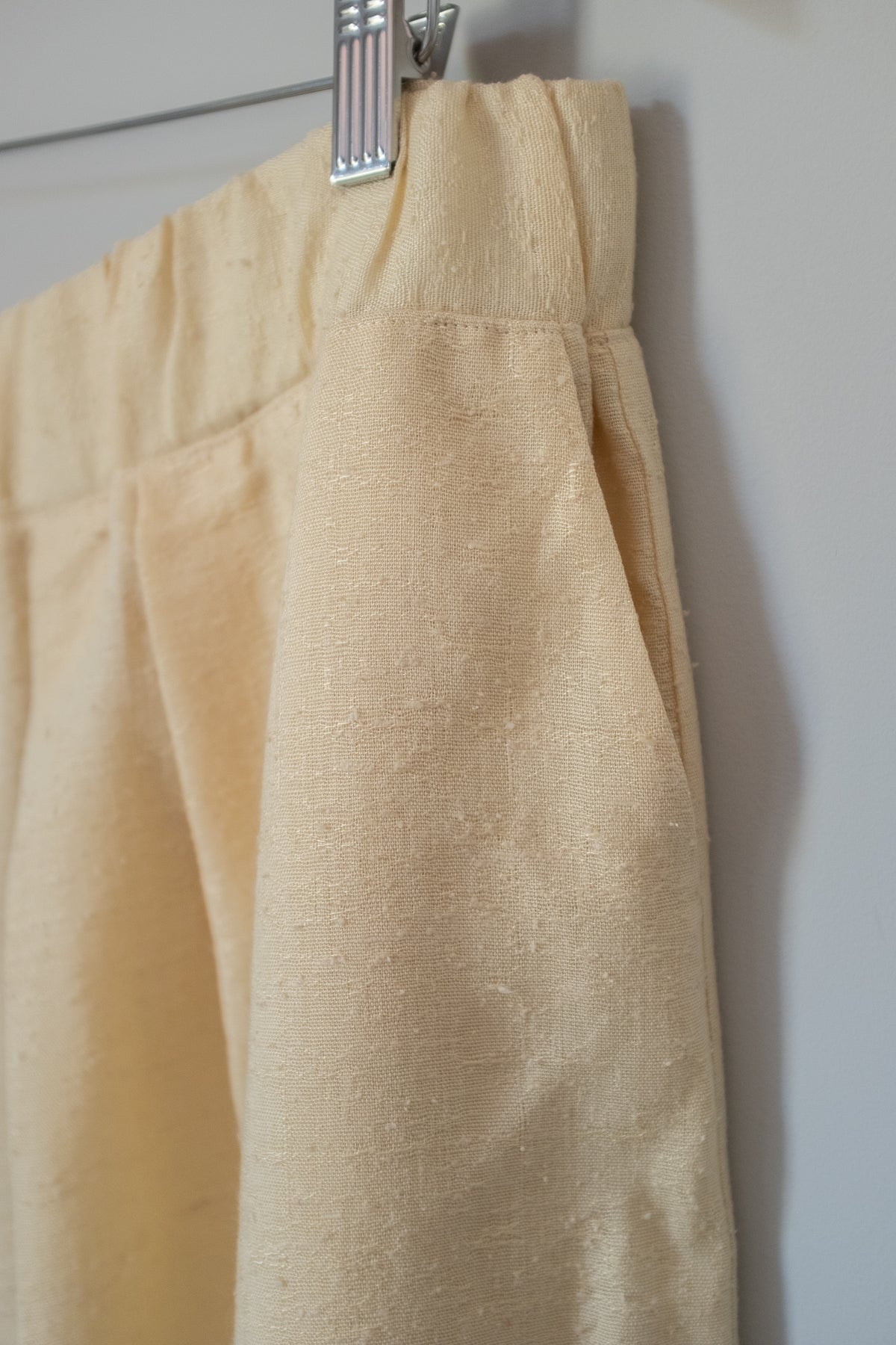 Summer Barrel Pant - Cream Slub