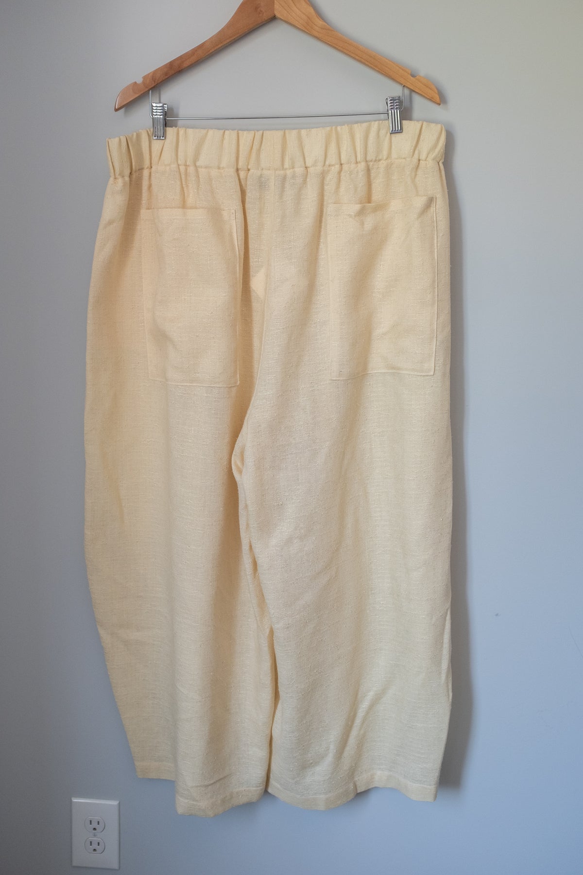 Summer Barrel Pant - Cream Slub