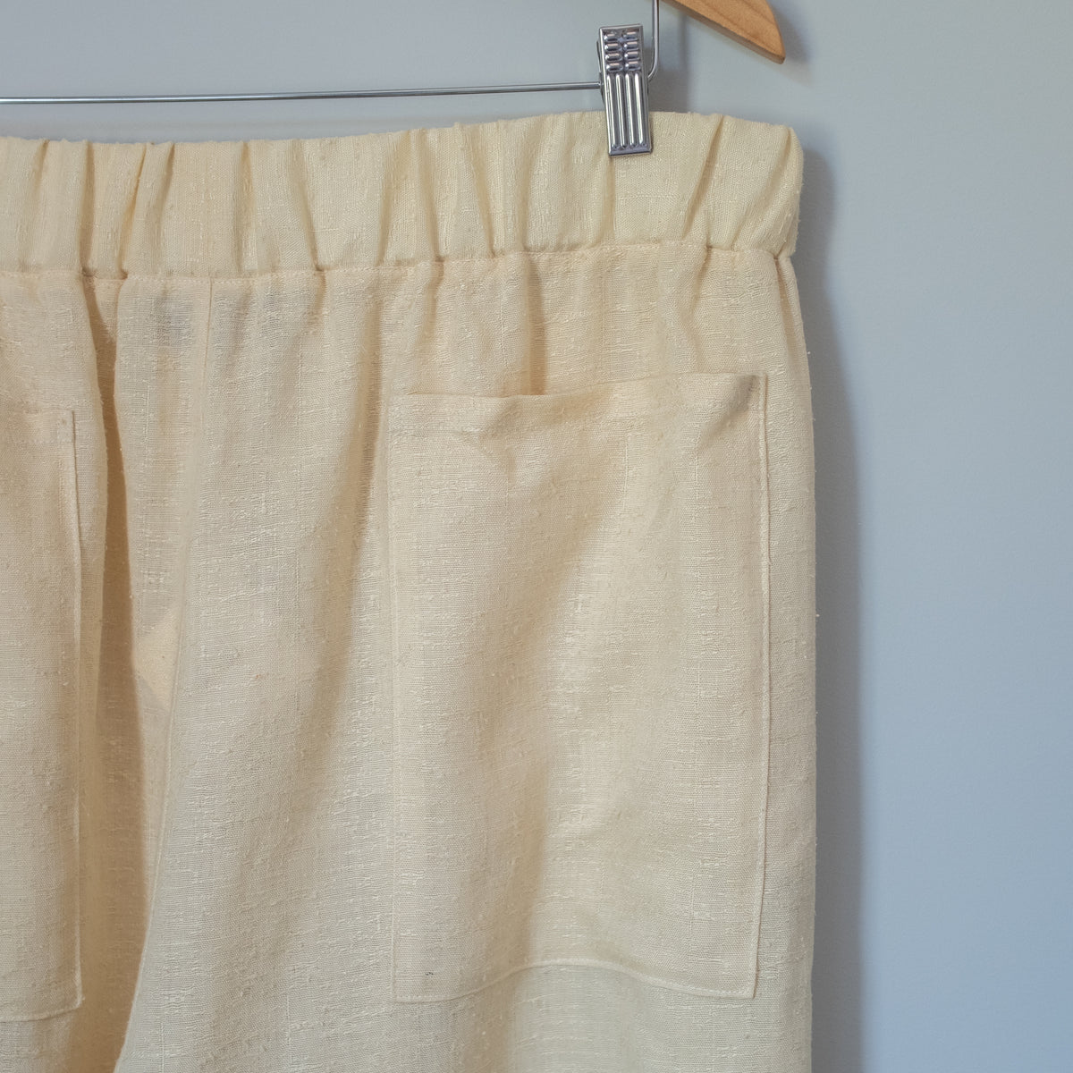 Summer Barrel Pant - Cream Slub