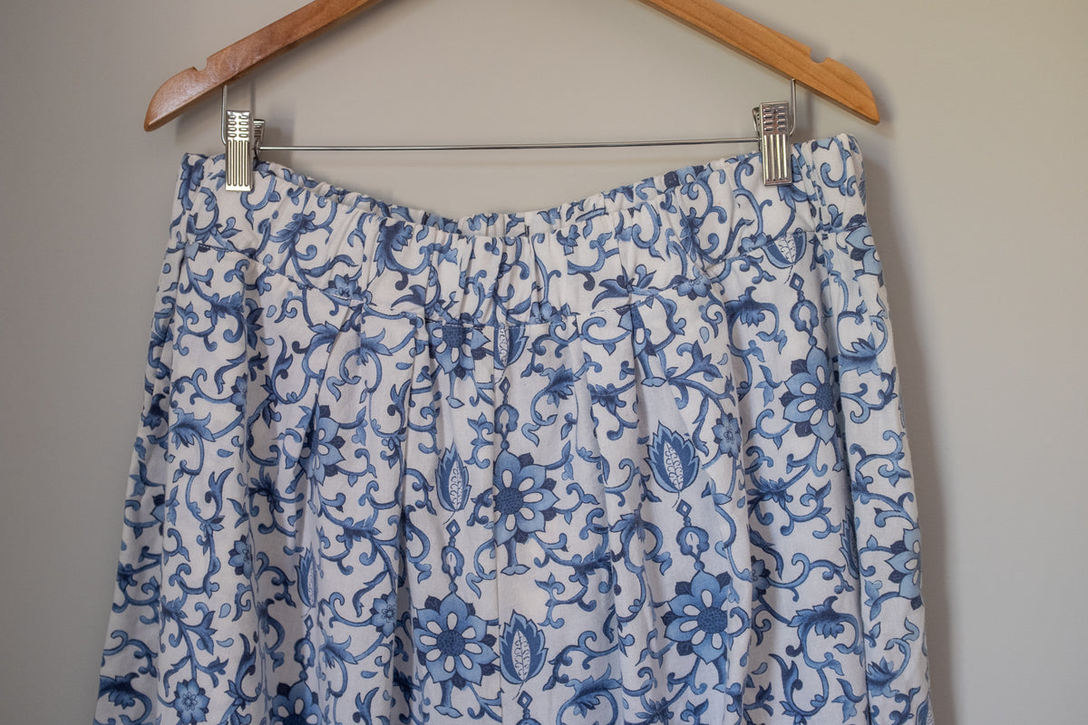 Summer Balloon Pant - Blue Vines