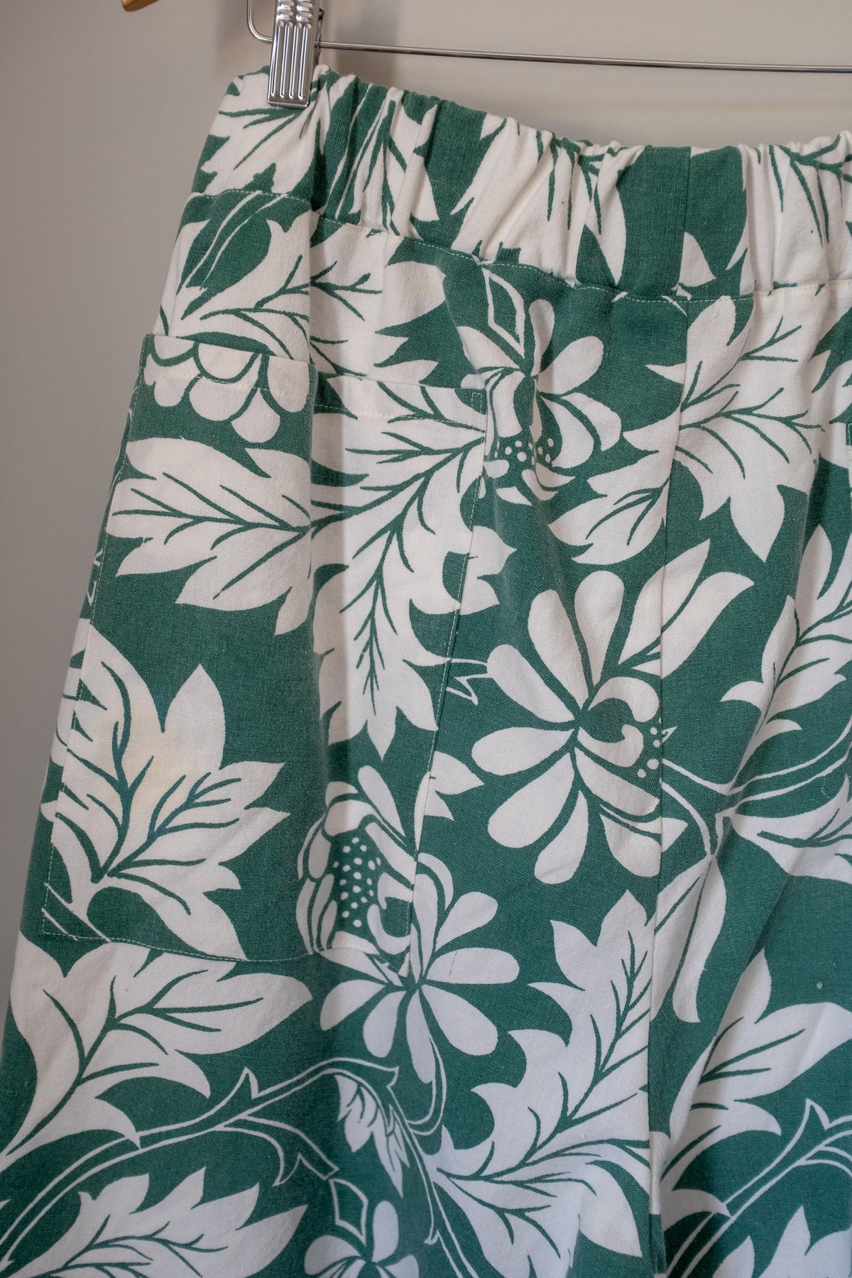 Summer Barrel Pant - Washed Green Floral