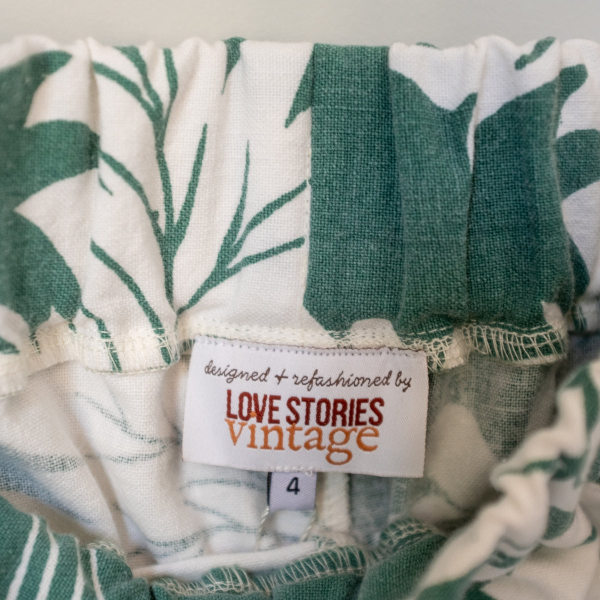 Summer Barrel Pant - Washed Green Floral