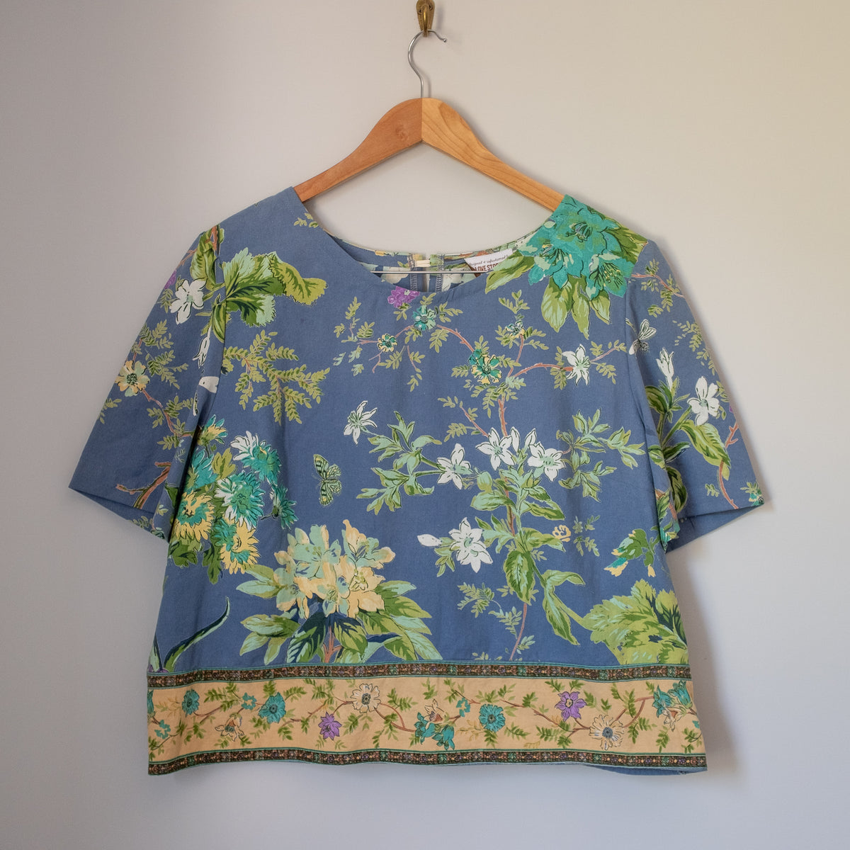 Summer Cropped Blouse - Country Floral