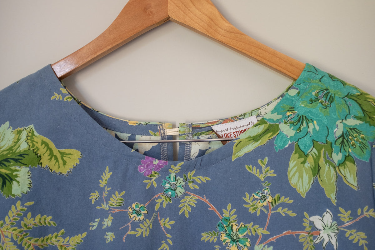 Summer Cropped Blouse - Country Floral