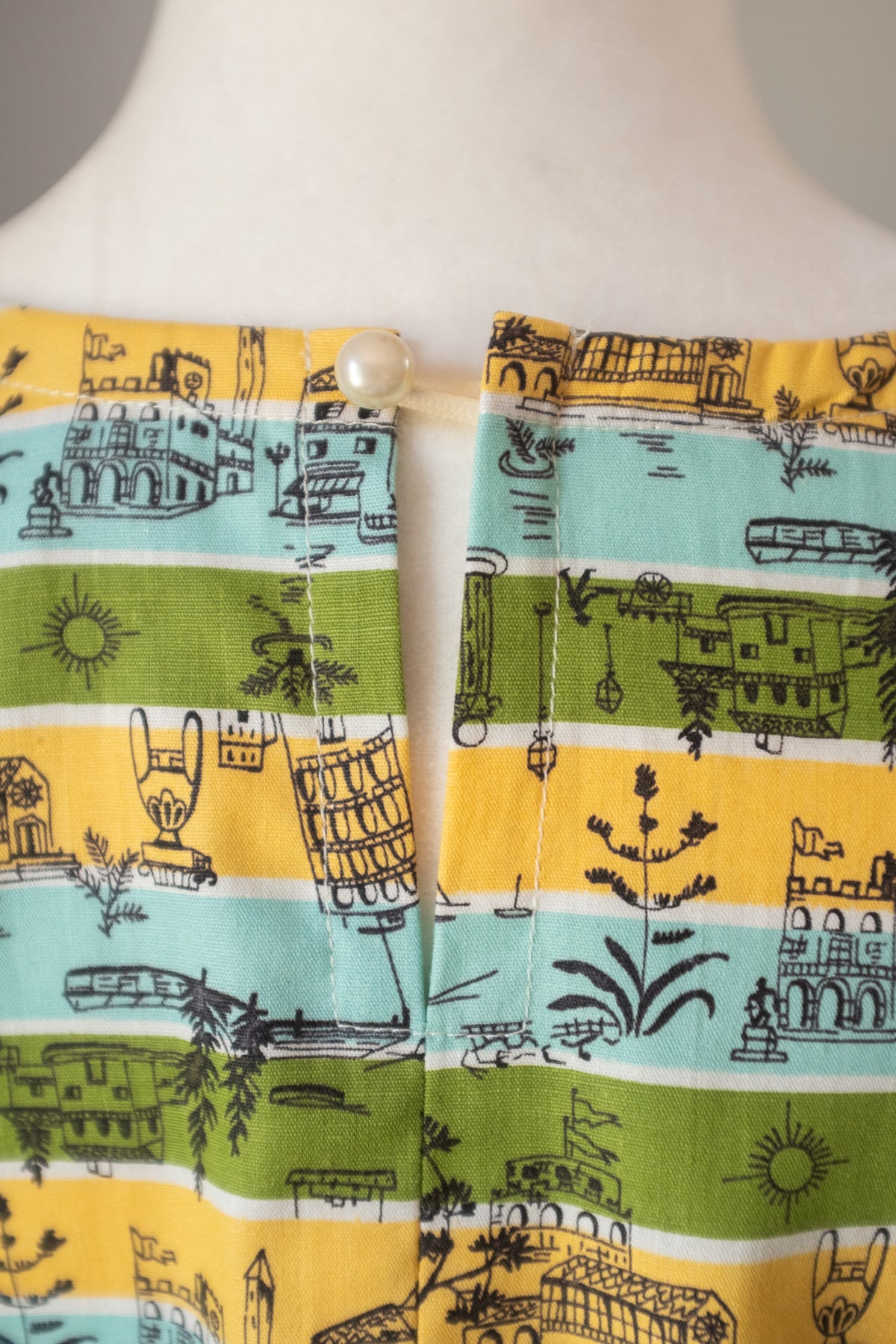 Summer Cropped Blouse - Vacation Print
