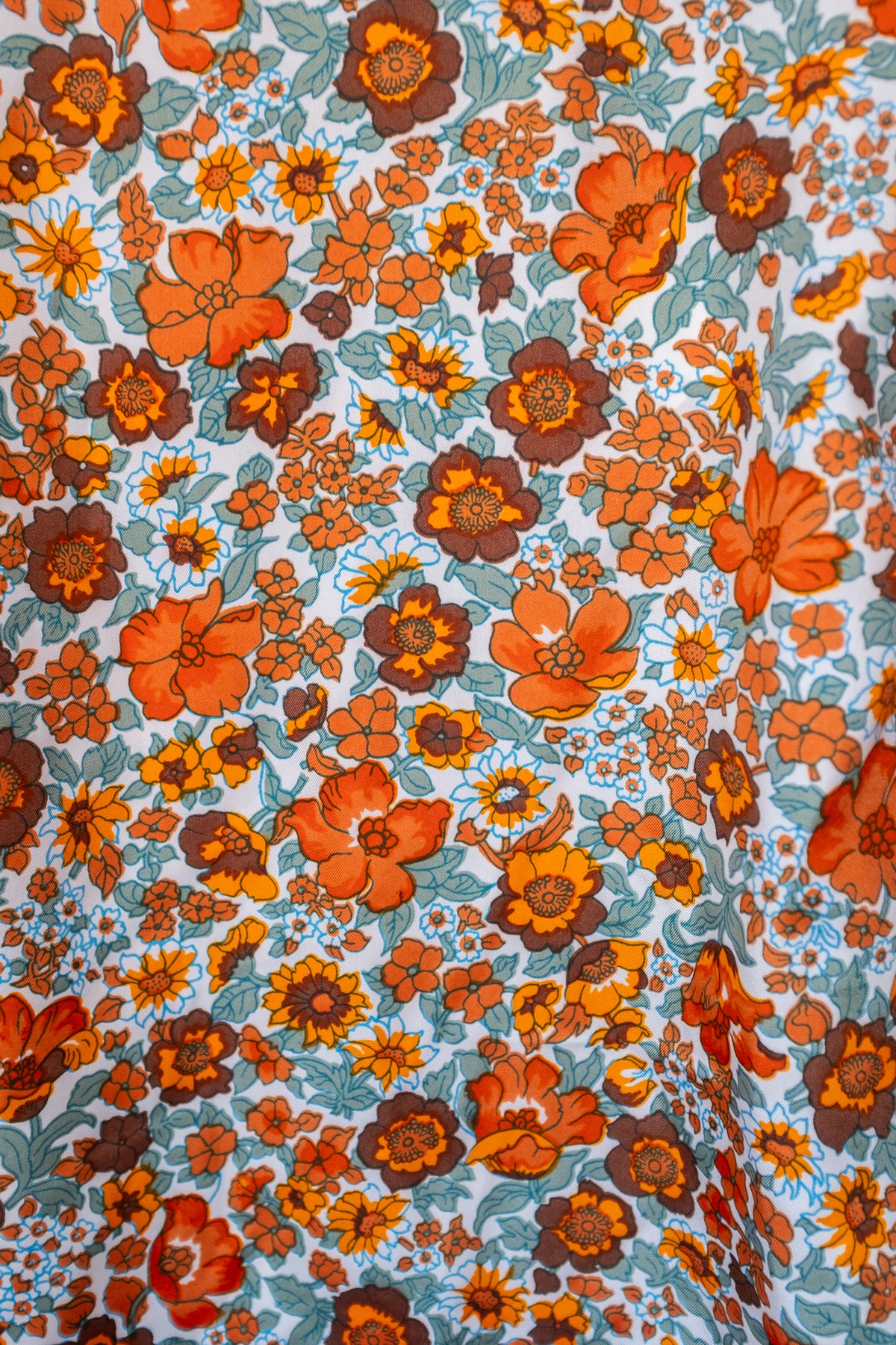 Summer Cropped Blouse - Rusty Floral