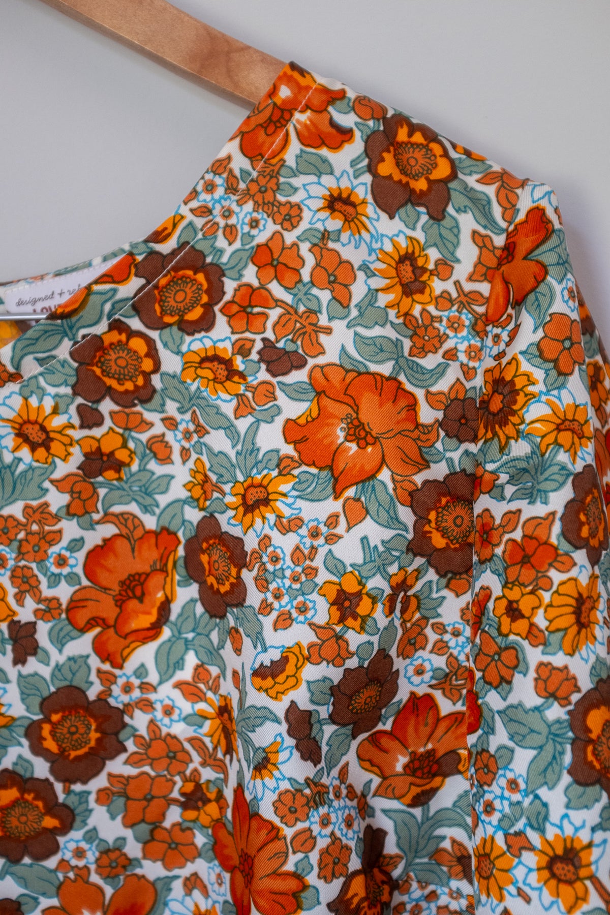 Summer Cropped Blouse - Rusty Floral