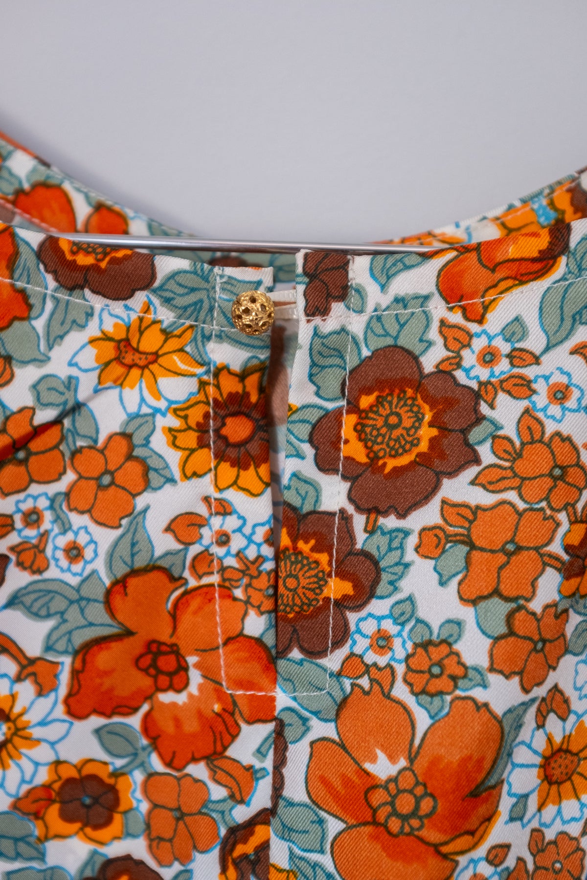 Summer Cropped Blouse - Rusty Floral